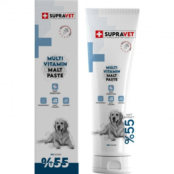 Supravet Yetişkin Köpekler için Multi Vitamin Malt Paste 30 Gr