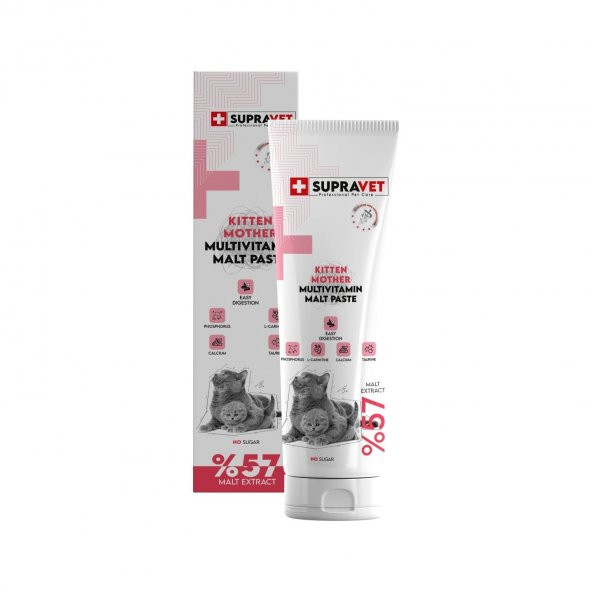 Supravet Hamile ve Yavru Kediler için Multi Vitamin Kedi Macunu 30 Gr