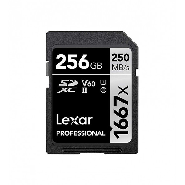 Lexar Professıonal 256GB SDXC UHS-II U3 C10 4K V60 1667x 250MB/s