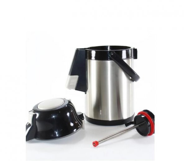 Cooker CKR2007 Pompalı 2,5 Litre Çelik Termos Siyah - 2