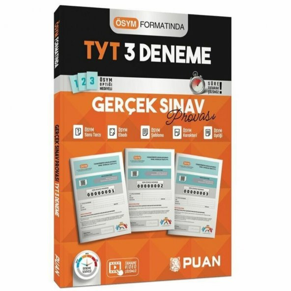 Puan Yayınları TYT 3 Deneme Gerçek Sınav Provası - 2