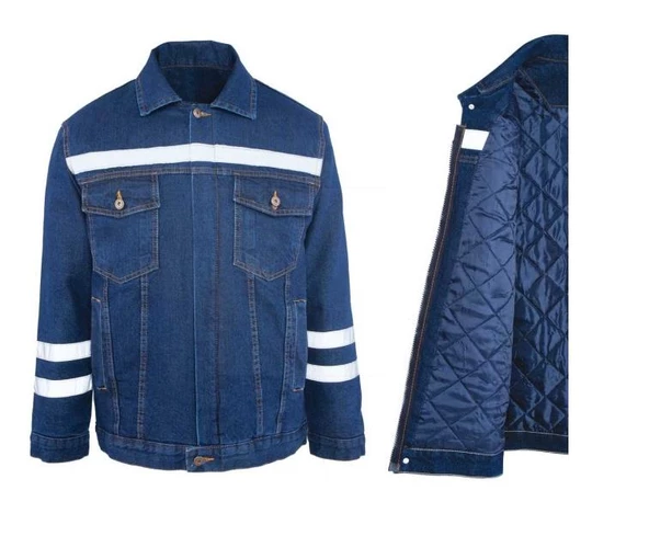 Kot İş Montu Kapitoneli Myform 3110 Sona Denim 12 Ons Renk Mavi - 2