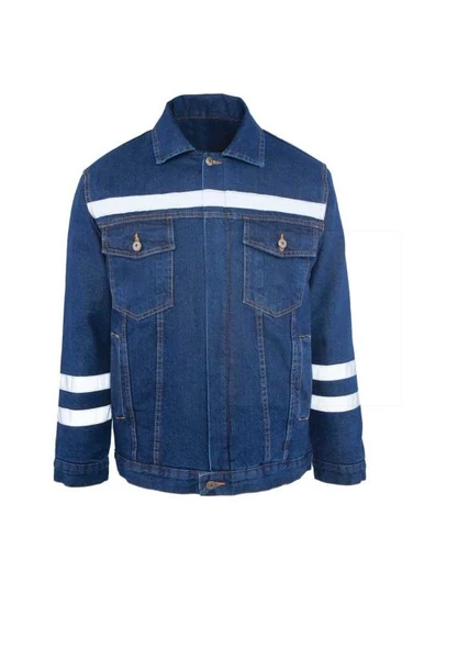 Kot İş Montu Kapitoneli Myform 3110 Sona Denim 12 Ons Renk Mavi - 5