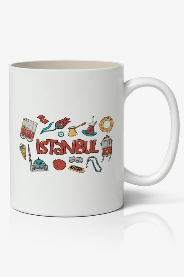 İstanbul Baskılı Kupa Bardak Baskılı Kahve Kupa Bardak-3 ürün görseli 1