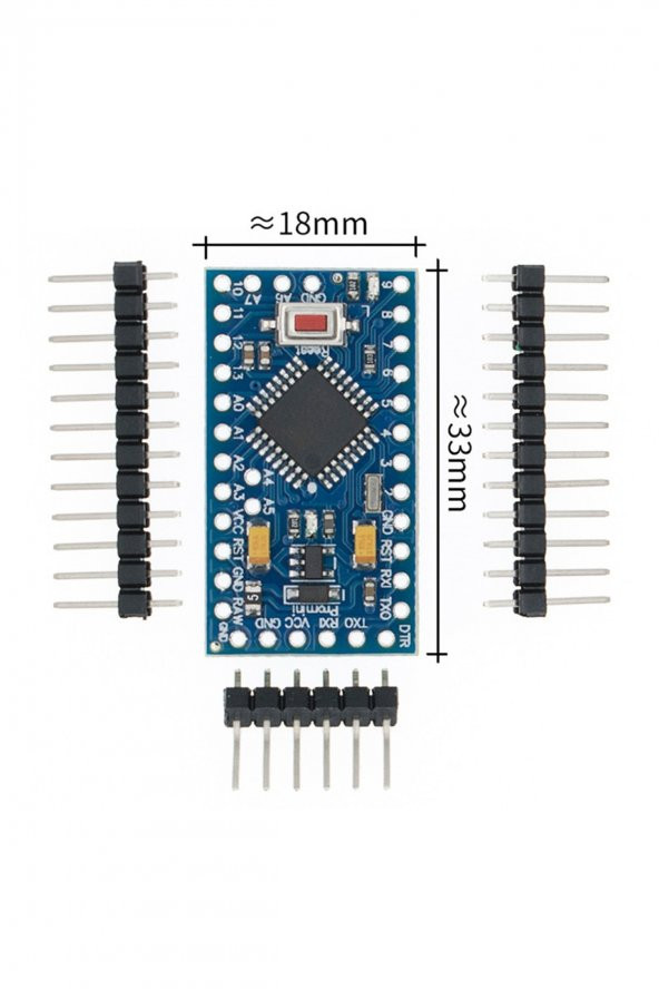 Arduino Pro Mini ATMEGA328A 5V 16Mhz  Açık Kaynak Kodlu Yazılım Geliştirme Kartı Microchip Eğitim