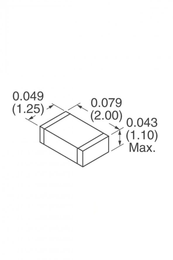 5 Adet MI0805K601R-10 Ferrit Bead 0805 600R Smd Laird-Signal - 3