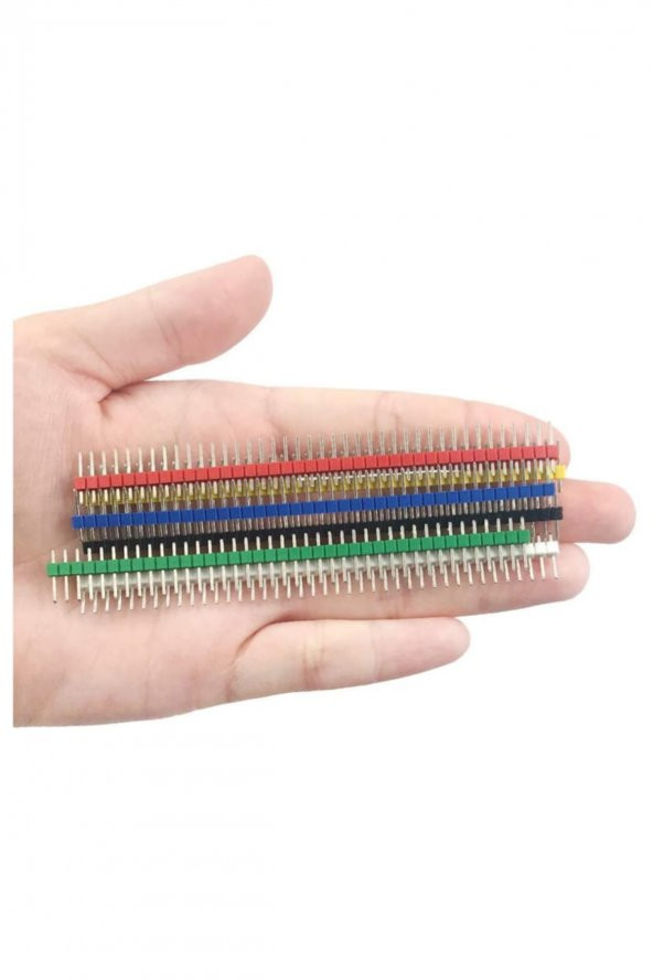 30 Adet 40 Pin Erkek Header Seti  6 Renkli 2.54mm Kırılabilir - 3