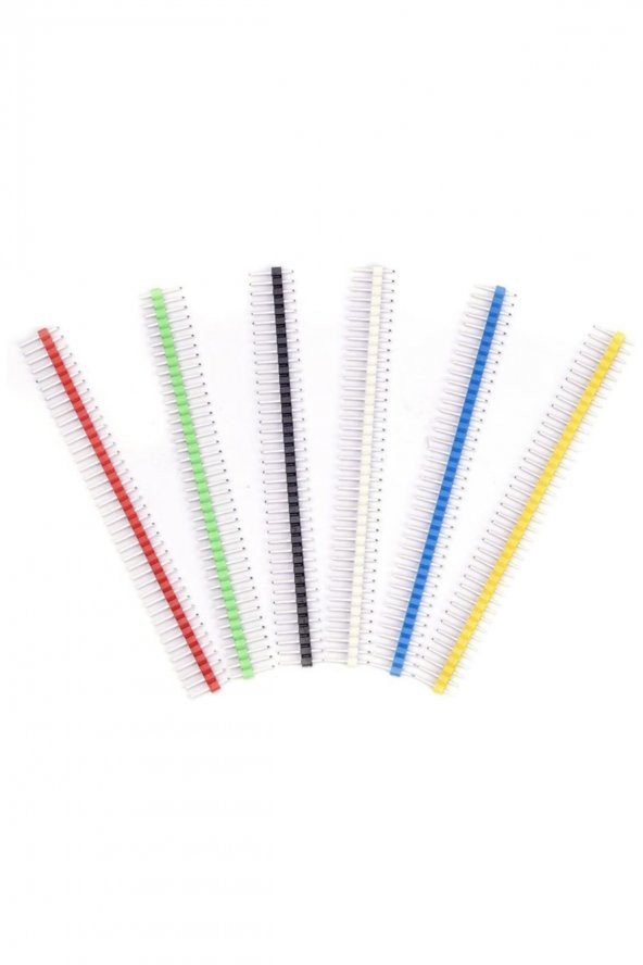 30 Adet 40 Pin Erkek Header Seti  6 Renkli 2.54mm Kırılabilir - 6