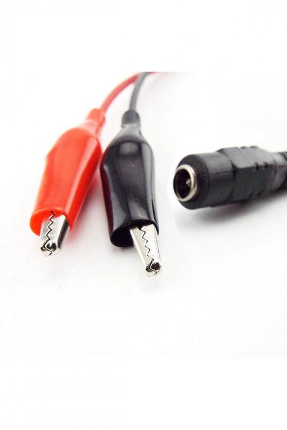 2.1mm Adaptör Krokodil Kablo Standart DC Dişi Güç Kaynağı Timsah - 3