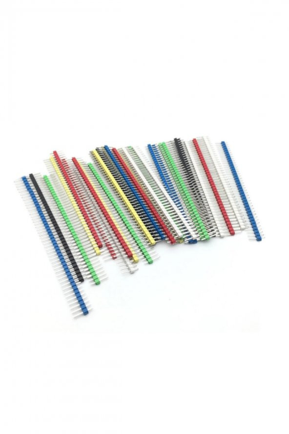 30 Adet 40 Pin Erkek Header Seti  6 Renkli 2.54mm Kırılabilir - 7