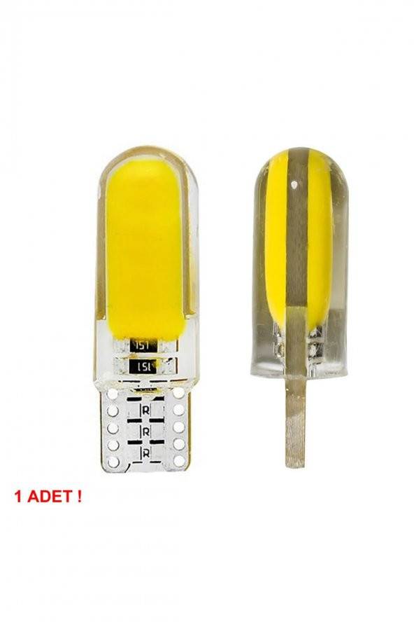 T10 Silikon Sarı Led DC 12V Araba Aydınlatma Ampul Yan Park Lamba - 2