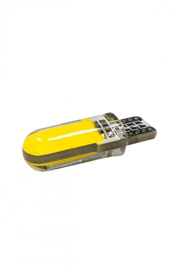 T10 Silikon Sarı Led DC 12V Araba Aydınlatma Ampul Yan Park Lamba - 7