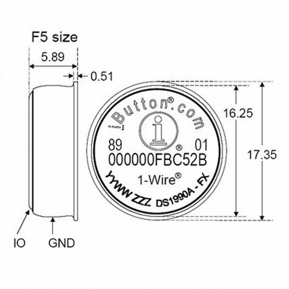 DS1990A İbutton Tag  TM1990 Asansör Anahtar Güvenlik Akbil Personel Takip Kapı Giriş Kontrol Key Otobüs Yolcu - 8