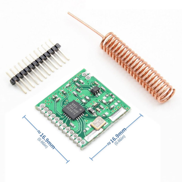 SI4432 433MHz RF Kablosuz Haberleşme Modülü  Transceiver