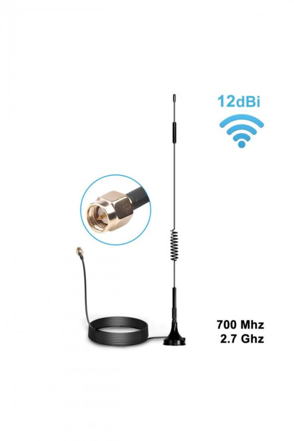12dbi Dış Mekan Anten Sma Erkek 1.5 Metre Kablo