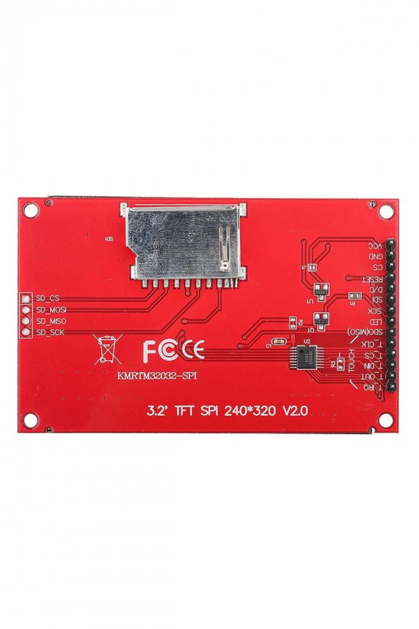3.2 320x240 LCD TFT Modül  Dokunmatik  ILI9341 SPI Ekran SD Soket Touch Arduino Raspberry Pi - 7