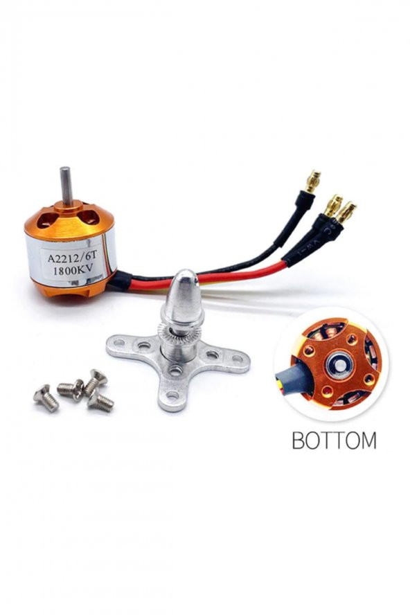 A2212 1800KV Fırçasız Motor Multicopter RC Drone 2S-3S Lipo - 3