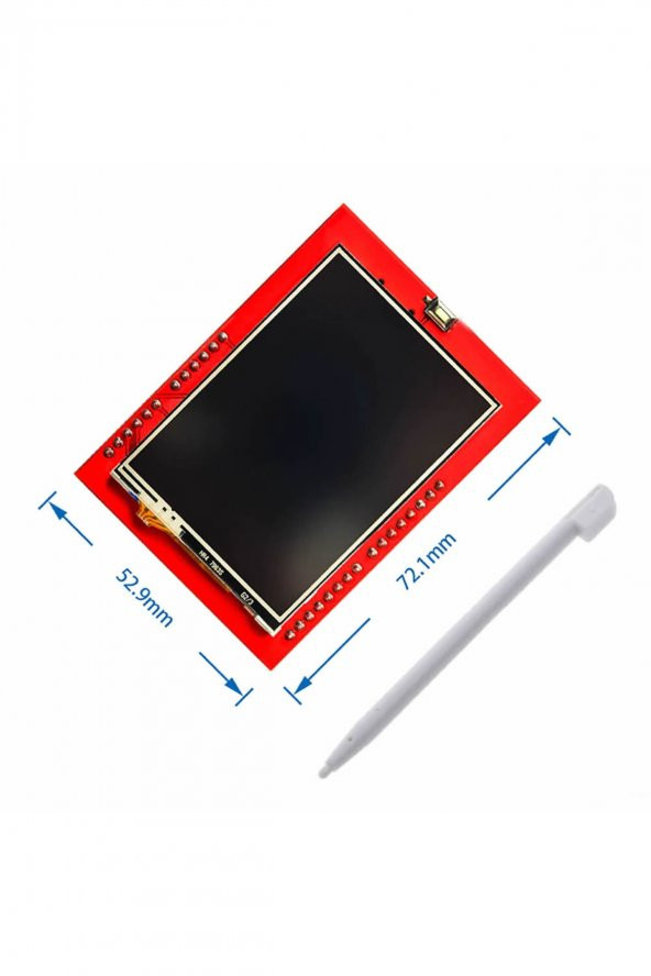 2.4 inch 320x240 TFT Lcd Shield + Resiztif Dokunmatik + MicroSD Soket Reset Butonu 18bit 262K Renk - 5