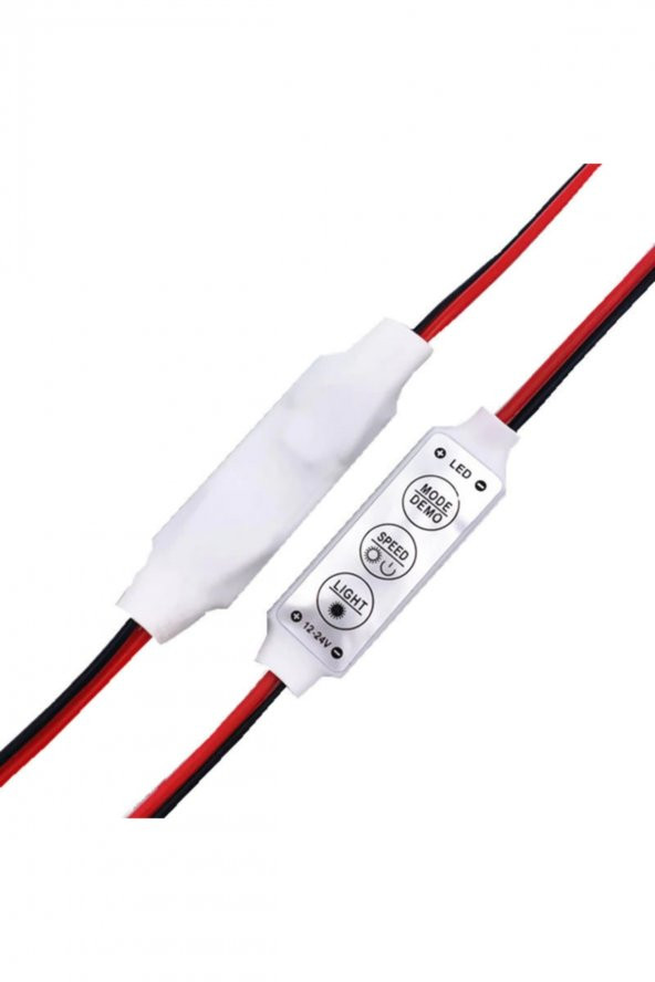DC 12-24V 3 Tuş Led Dimmer Hafızalı 12A 3 Modlu 5050 3528 5630 - 3