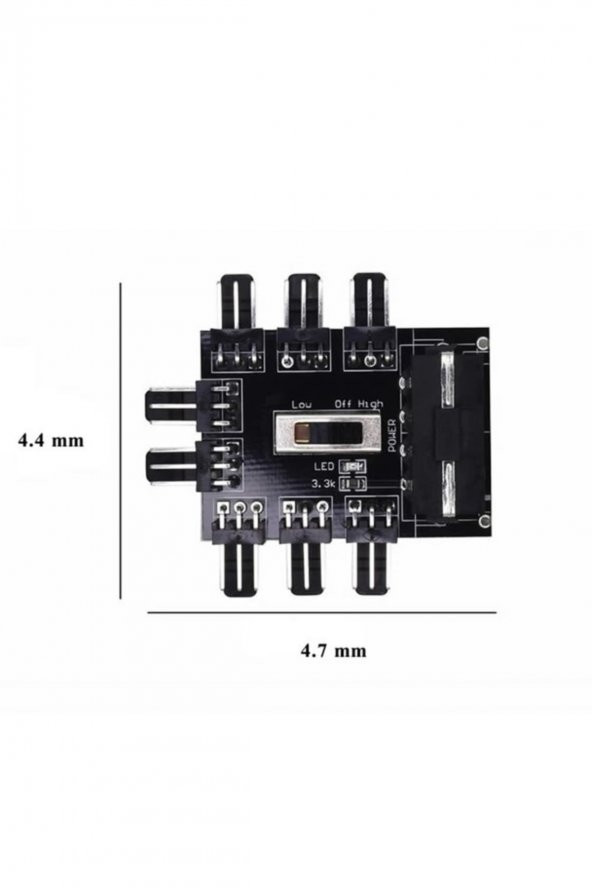 8 Port Fan Çoğaltıcı Hub Kartı IDE Güç Giriş Soketi Hız Kontrol - 8