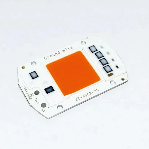 220V 50W Bitki Büyütme Ledi Klemensli  Tüm Işık Spektrumlu Fide - Resim 6