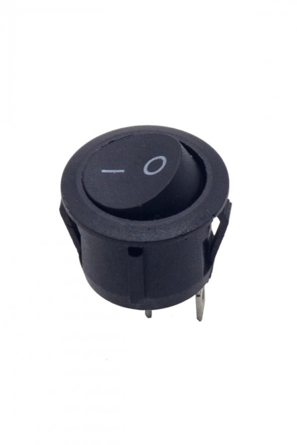 23mm Yuvarlak 2 Pin Anahtar Buton Kcd1 Siyah ürün görseli