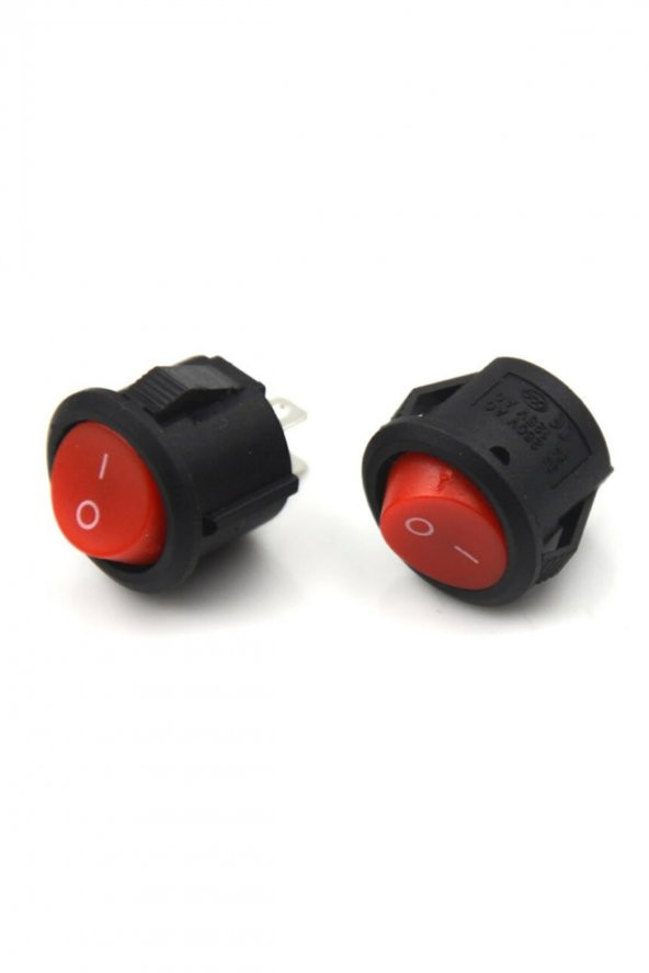 16mm Yuvarlak 2 Pin Anahtar Switch Mini Buton Kırmızı - 2