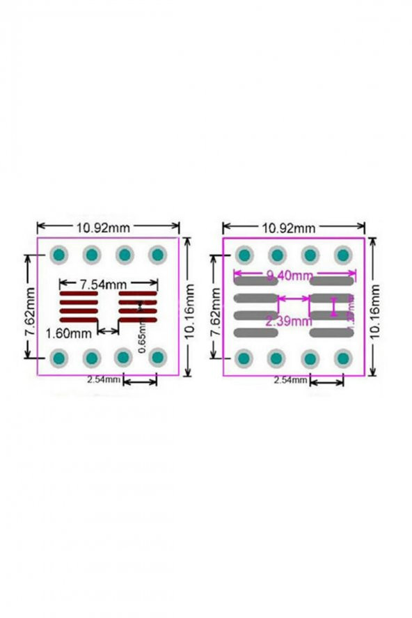 SSOP8  SOP8 DIP8 Smd Çevirici Pcb  SOP8 SSOP8 TSSOP8 SSOP TSSOP MSOP Elektronik Devre Kartı Prototip Deney Kartı FR4 - 8