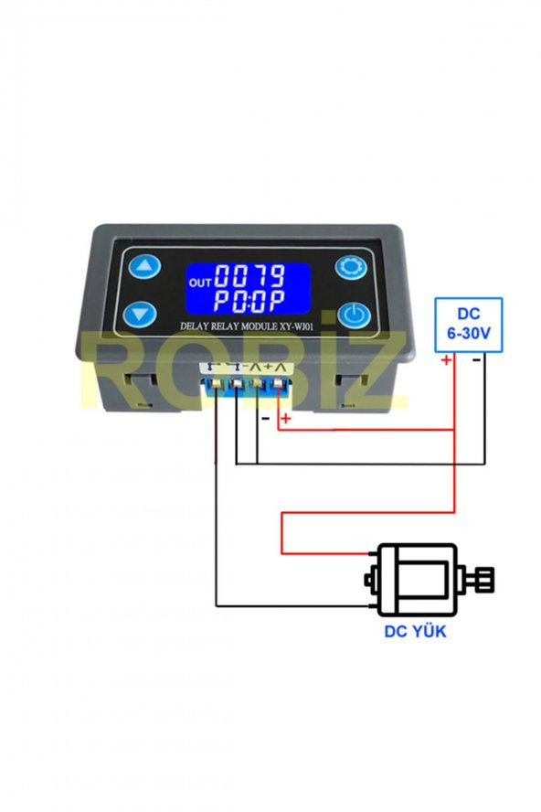 XY-WJ01 Zamanlayıcı Röle Modül DC 6-30V 1000w Anahtar Panel Tip - 8