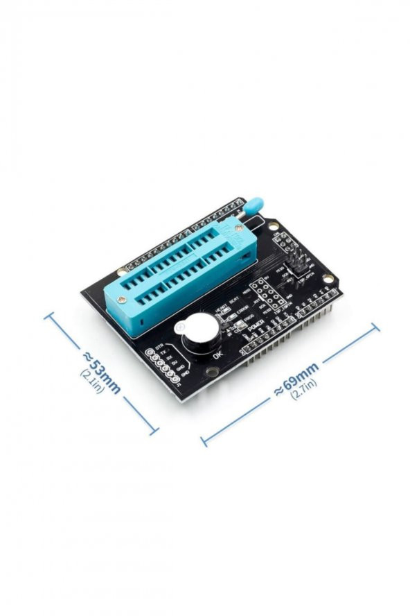 Arduino AVR ISP Programlama Shield Genişleme Kartı Zif Soket