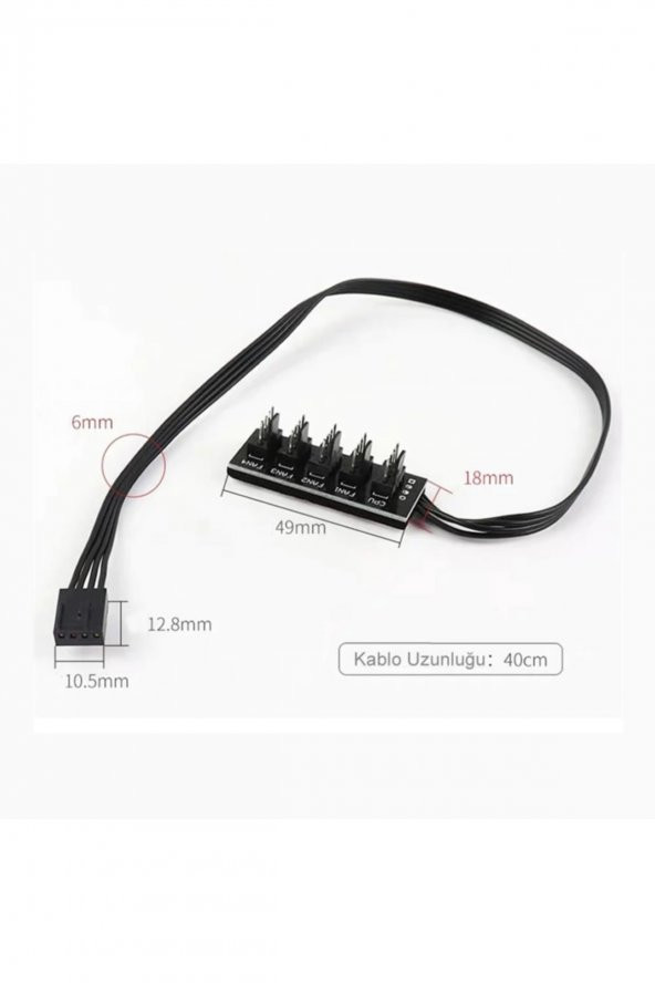 40cm 5li Fan Port Çoğaltıcı Kart Cpu Soğutucu Güç Hub Uzatma
