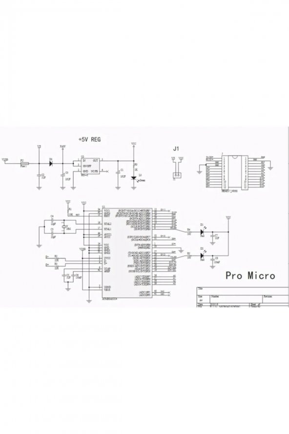 Arduino Pro Micro ATMEGA32U4 Micro Usb  5V 16 Mhz Atmel Arduino Geliştirme Kartı Elektronik Devre - 8