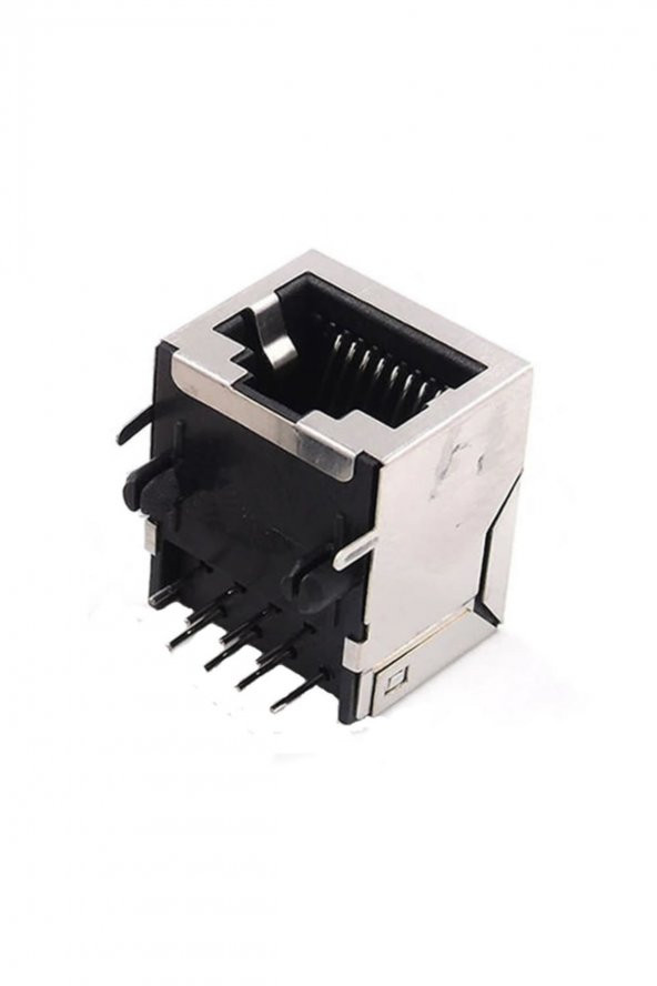 8P8C Metal RJ45 Soket Ethernet Bağlantı Soketi 8 Pin Pcb Montaj - 5