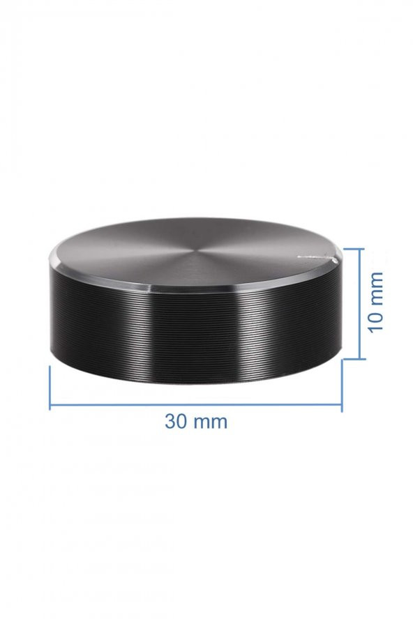 Alüminyum Pot Başlığı 30mm 6mm Tırtıklı Mil Siyah Metal Rotary Enkoder Potansiyometre Ses Kontrol - 2