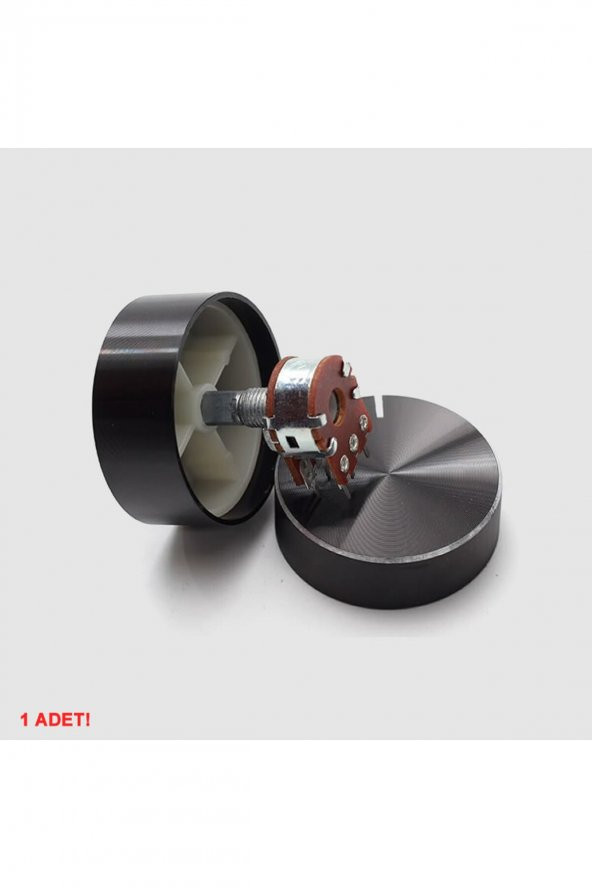 Alüminyum Pot Başlığı 30mm 6mm Tırtıklı Mil Siyah Metal Rotary Enkoder Potansiyometre Ses Kontrol - 3