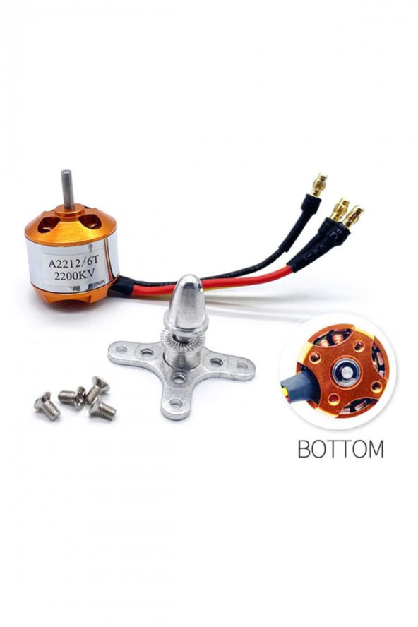 A2212 2200KV Fırçasız Motor Multicopter RC Drone  2S-3S Lipo - 3