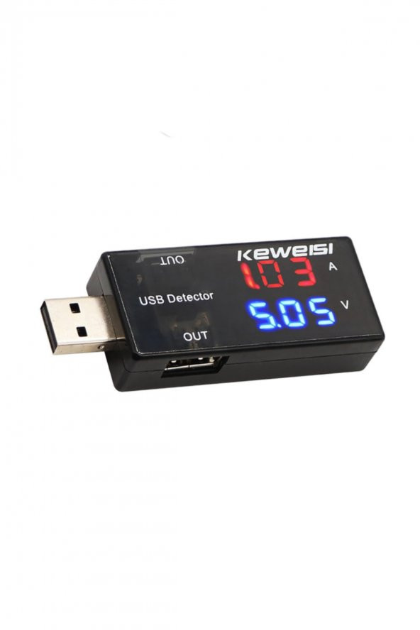Çift Usb Çıkışlı Voltmetre Ampermetre Akım Voltaj İzleyici Şarj - 3