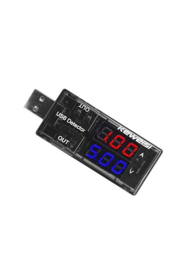 Çift Usb Çıkışlı Voltmetre Ampermetre Akım Voltaj İzleyici Şarj - 5