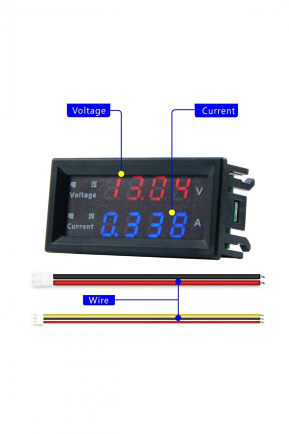 Panel Tip DC 0-200V 10A mV Voltmetre mA Ampermetre M4430 - 4
