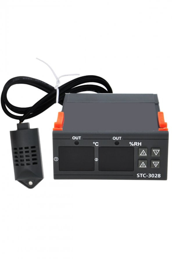 STC-3028 Isı Ve Nem Termostatı Çift Ekran 220V Isıtıcı Soğutucu - 4