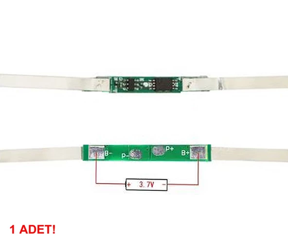 1S 3A Lityum Batarya BMS Koruma Kartı + Nikel Şerit - Resim 5