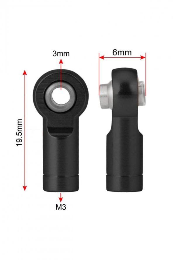 Metal M3 Bağlantı Parçası Alüminyum Metal Top Kafa Eklenti Çubuğu - 4