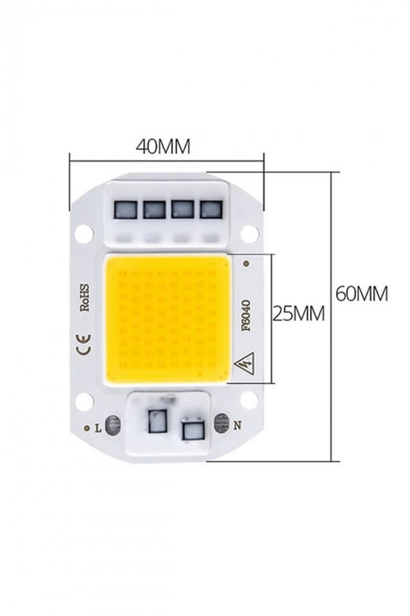AC 220V 50W Power Led Gün Işığı  Sarı Renk Projektör Lamba Aydınlatma Ampül Warm White 2800-3200K - 7