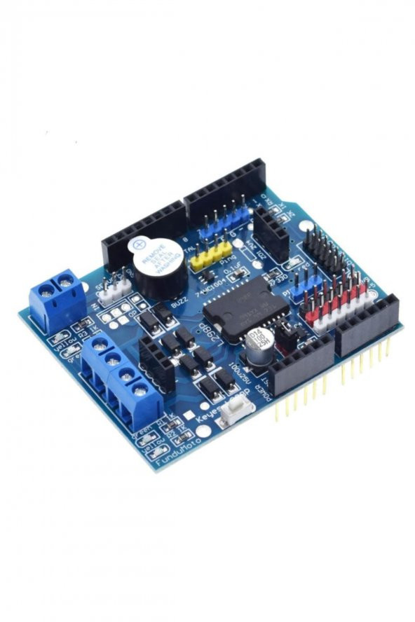 L298 Motor Sürücü Shield 12V 2x Dc Motor 1x Step Motor Buzzer - 4
