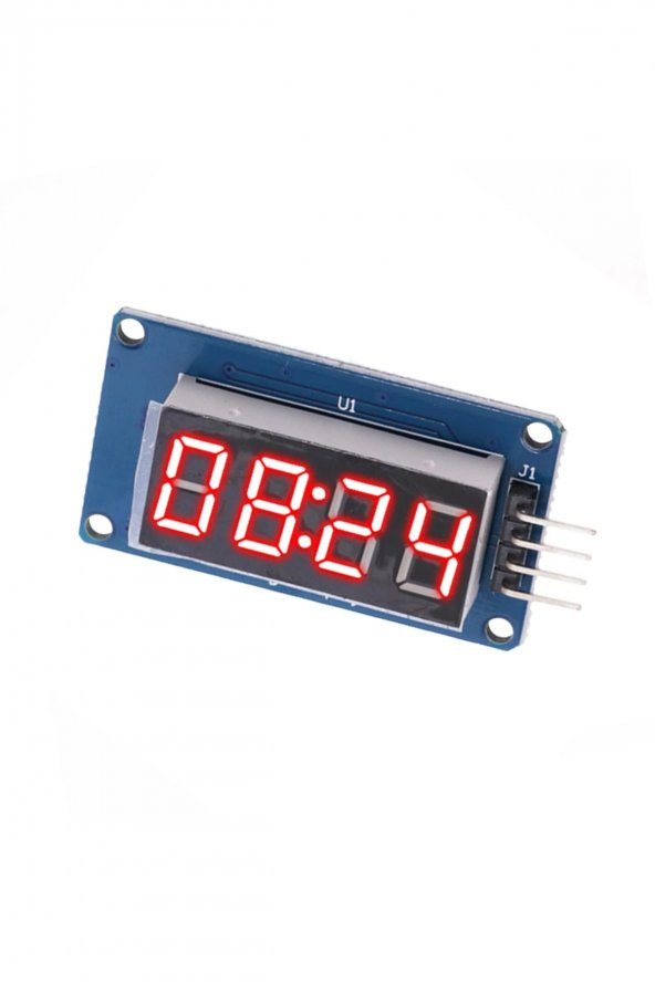 TM1637 4 Hane Bit Seri Kırmızı 7 Segment Ekran  0.36 İnch Saat IIC Dijital Gösterge Display Alarm - 3