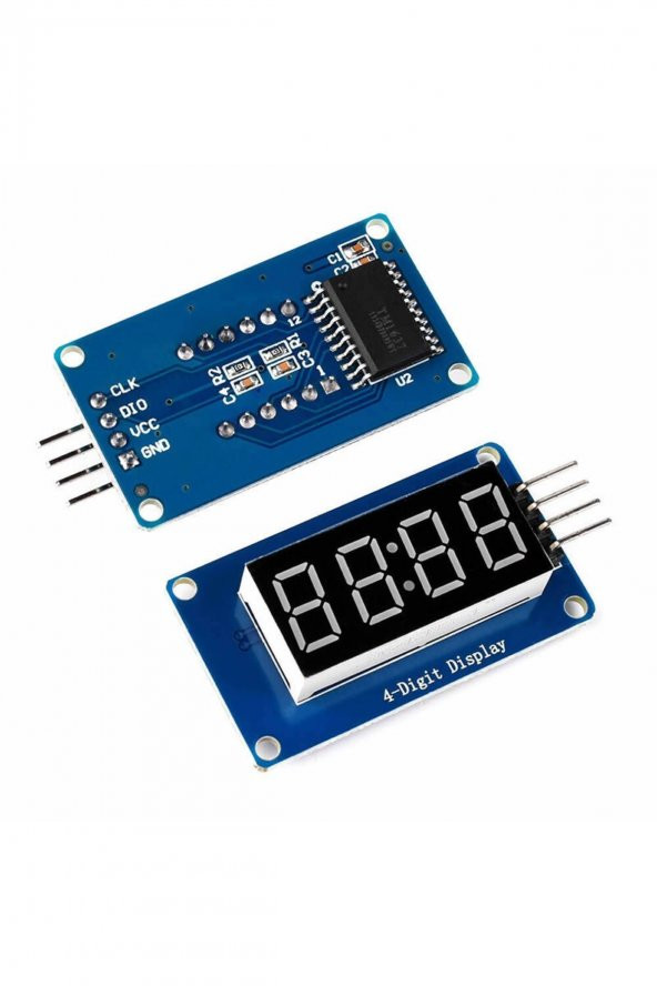 TM1637 4 Hane Bit Seri Kırmızı 7 Segment Ekran  0.36 İnch Saat IIC Dijital Gösterge Display Alarm - 7