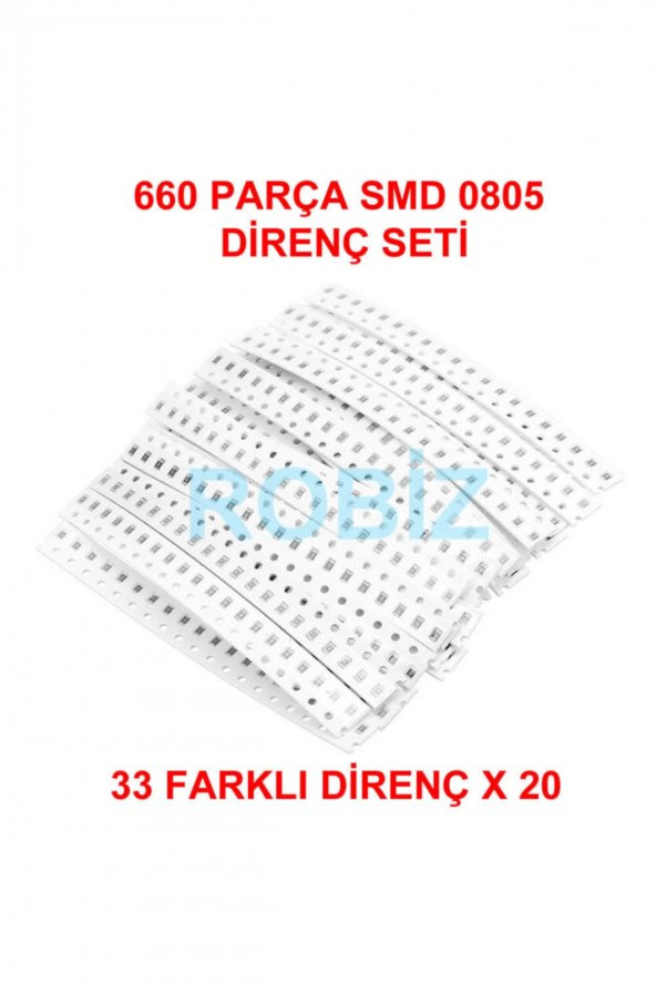 660 Parça Smd 0805 Direnç Seti 0.125 Watt 1ohm 1Megaohm Resistör
