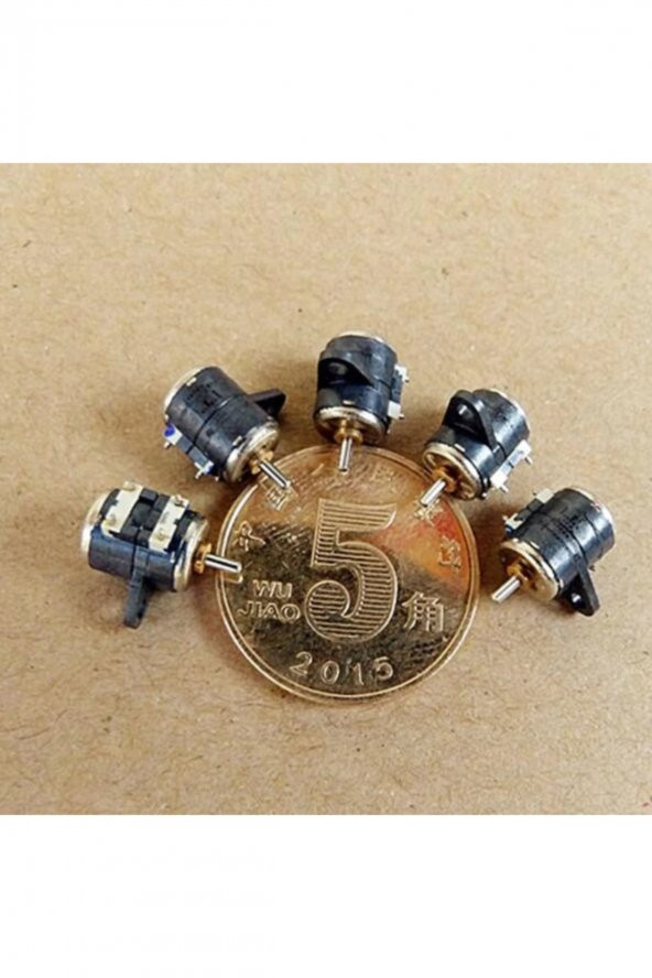 Micro Step Motor 6x7.5mm 2 Faz 4 Telli ( Dikkat Çok Küçüktür !! ) - 6