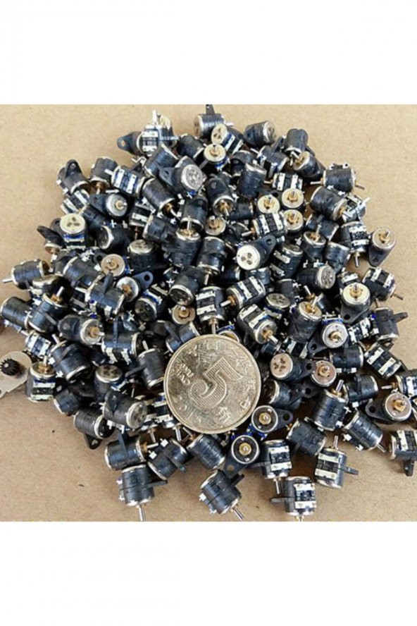 Micro Step Motor 6x7.5mm 2 Faz 4 Telli ( Dikkat Çok Küçüktür !! ) - 8