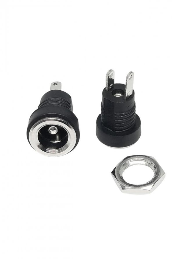 5.5mm x 2.1mm DC Güç Soketi Plastik Panel Montaj Tip Adaptör - 4